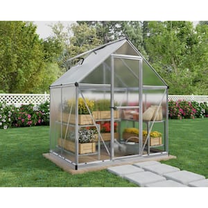 Mythos 6 ft. x 4 ft. Silver/Clear DIY Greenhouse Kit