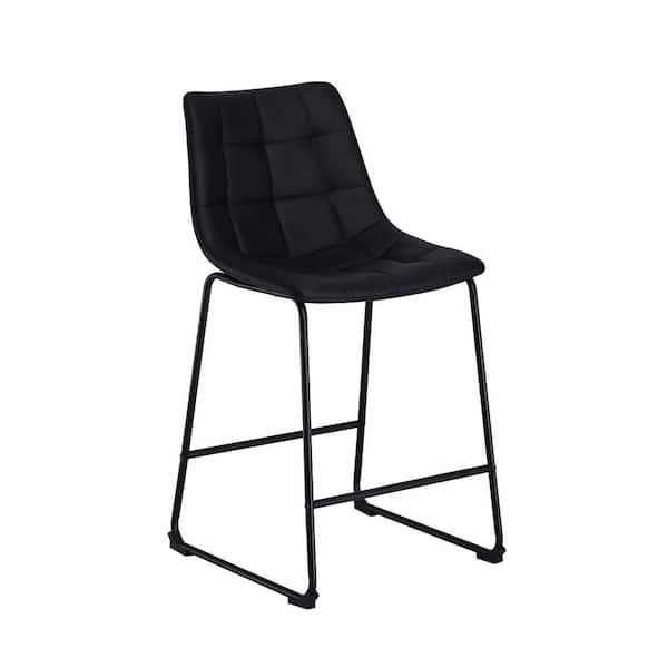 Best Master Furniture Terry Modern Black Counter Height Chairs (Set of 2)