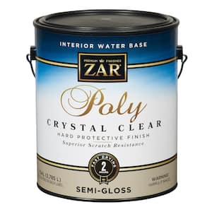 1 gal. Clear Semi-Gloss Water-Based Interior Polyurethane - Crystal Clear