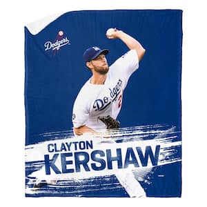 MLB Dodgers Clayton Kershaw Silk Touch Sherpa Multicolor Throw