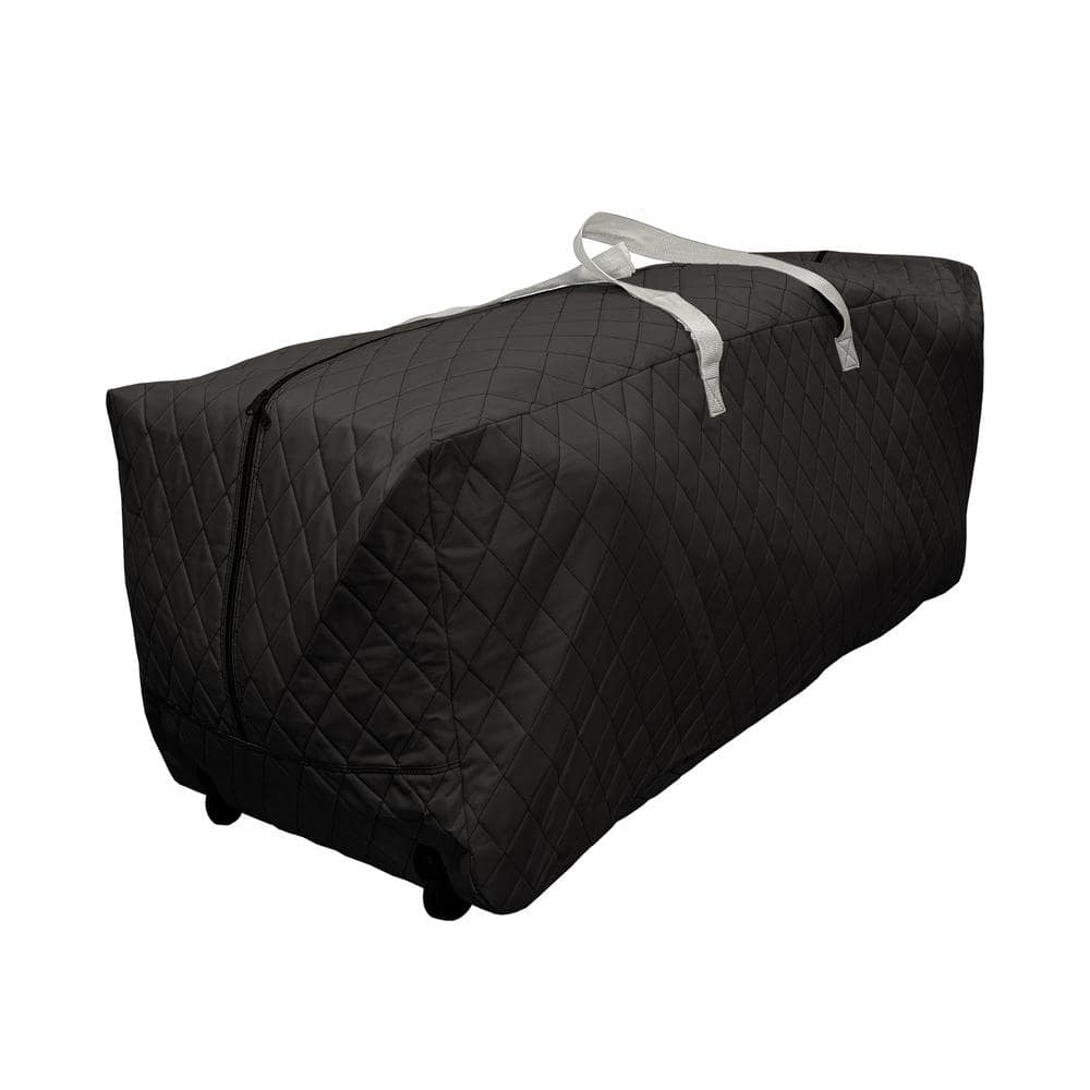 75-Gal. Quilted Rolling Storage Bag in Black
