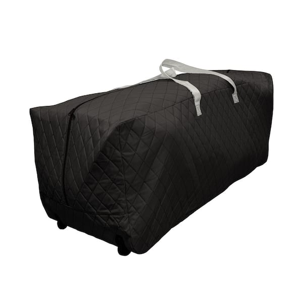 75-Gal. Quilted Rolling Storage Bag in Black