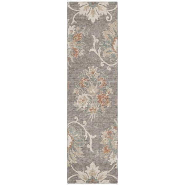 Chantille Machine Washable Indoor/Outdoor Abstract ACN3133 Taupe 2 ft. x 7 ft. Runner Rug