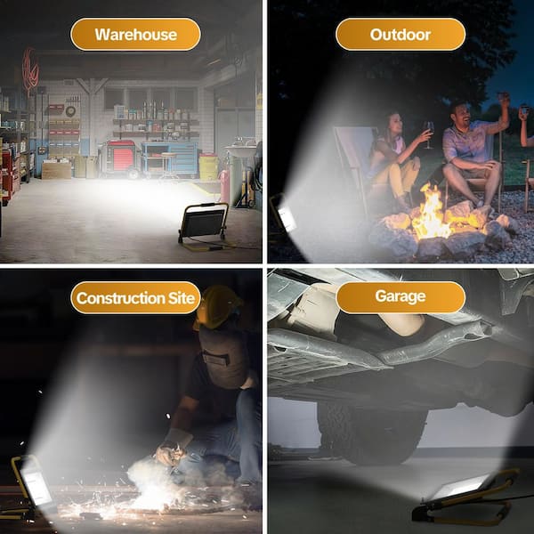 AIKVSXER 7200 Lumen Portable LED Work Light IP66 with 180