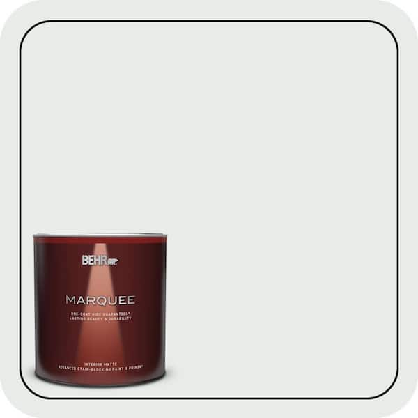 BEHR MARQUEE 1 qt. #BL-W5 Dusting Powder Matte Interior Paint & Primer