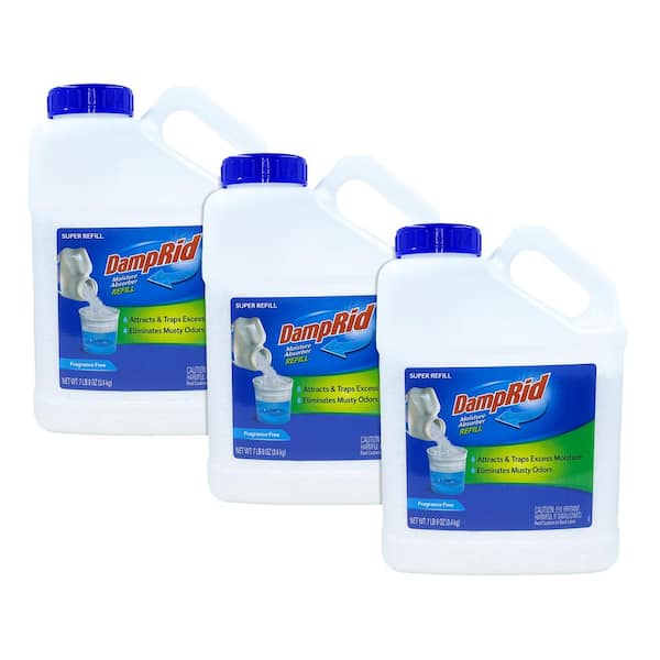 DampRid 7.5 lbs. Fragrance Free Super Refill Moisture Absorber (3-Pack)