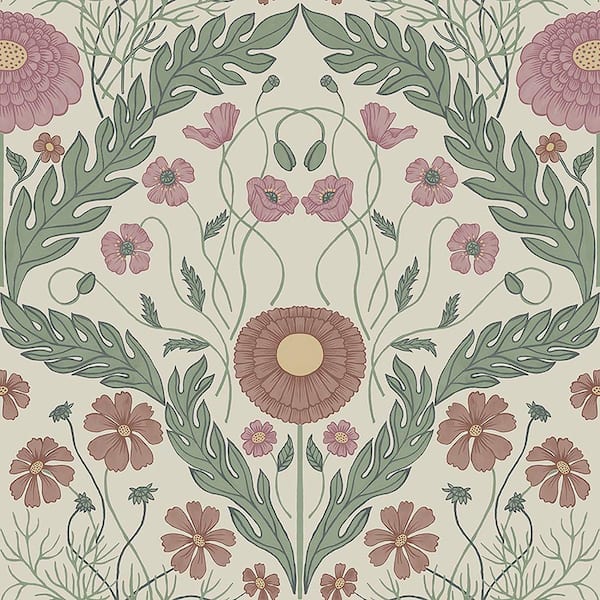 Midbec Tapeter Marguerite Multicolor Damask Multicolor Wallpaper Sample
