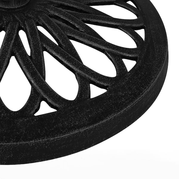17.5 in. Cast Iron Patio Umbrella Base (Black)