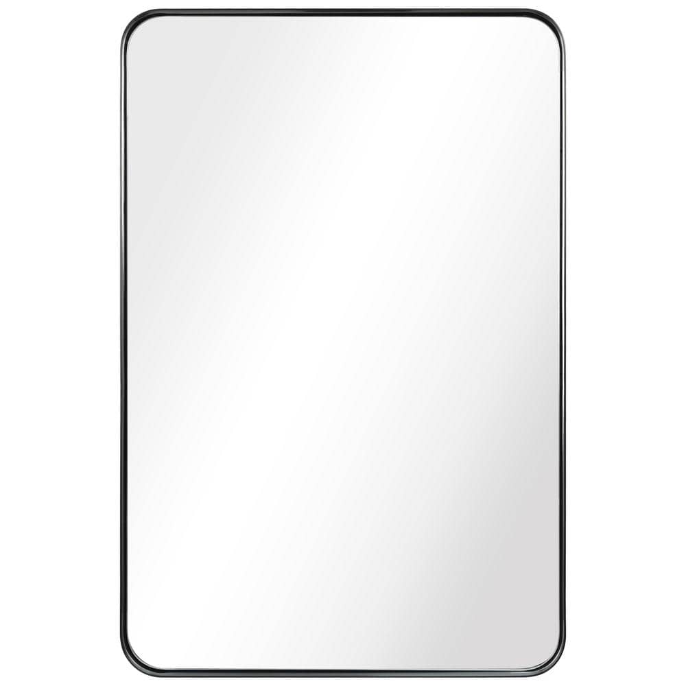 Sleek Silver Stainless Steel 24" x 36" Rectangular Wall Mirror