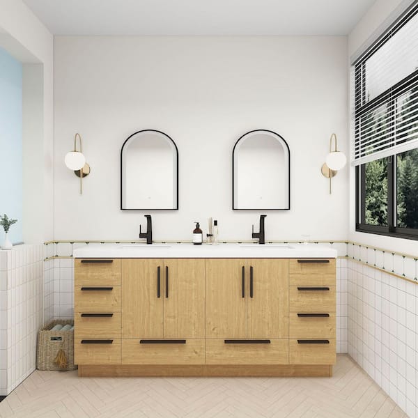 BV Better Vanity Carla 71 in. W x 20 in. D x 35 in. H Double Sink