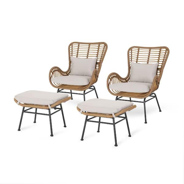 Noble House Chalet 4-Piece Beige Living Room Sets