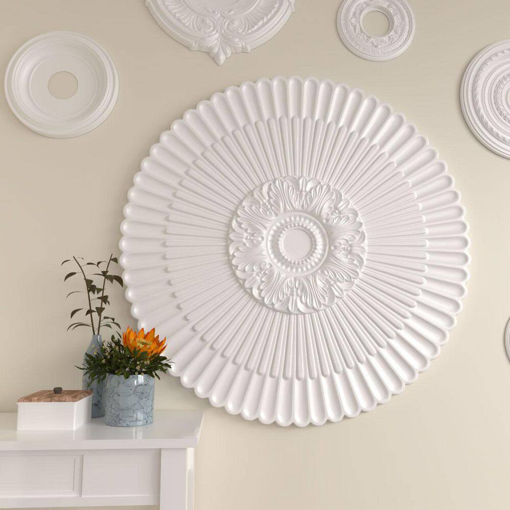 Primed Gray 27" Urethane Architectural Ceiling Medallion