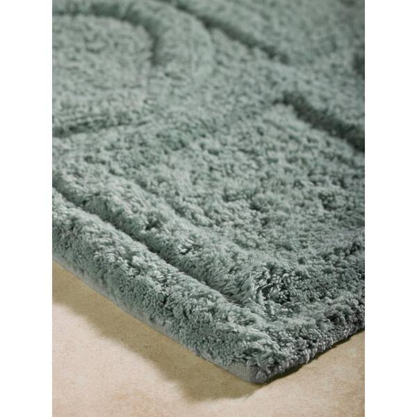 GAURI KOHLI Almaty Teal Bath Mat 24 in. x 36 in. GK81030 - The
