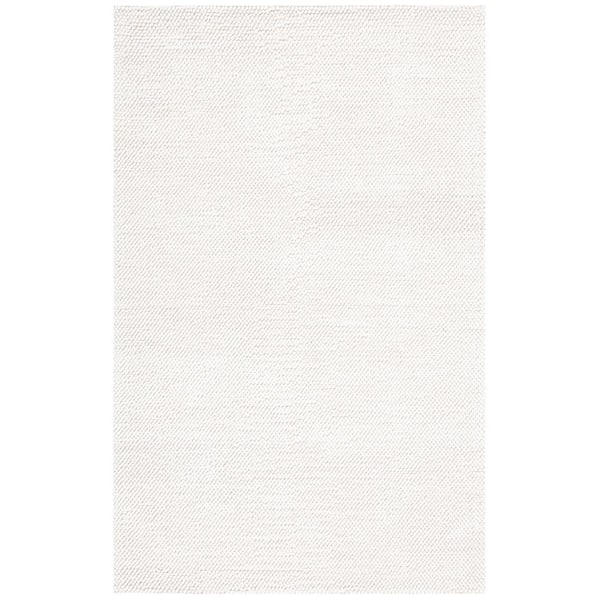Natura 4 ft. x 6 ft. Ivory Solid Color Area Rug