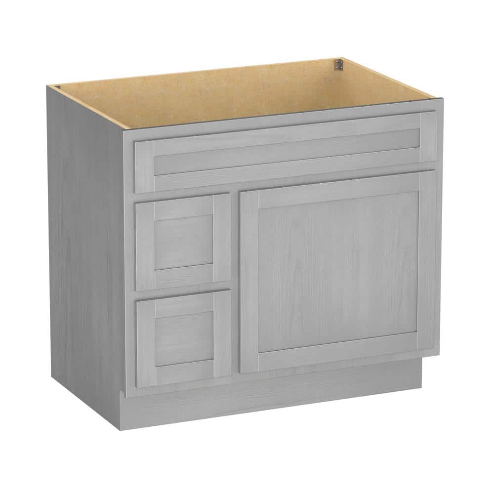 Hibbitts 36" Silver Single Shaker Bathroom Vanity Base