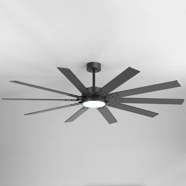 Breezary Archer 72 in. Integrated LED Indoor Matte Black Ceiling