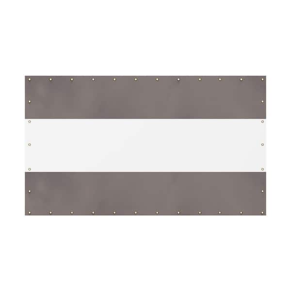 Gray 10'H x 13'W Heavy Duty Outdoor Clear Panel Curtain, 18 oz Waterproof PVC, Weather Resistant & Tearproof