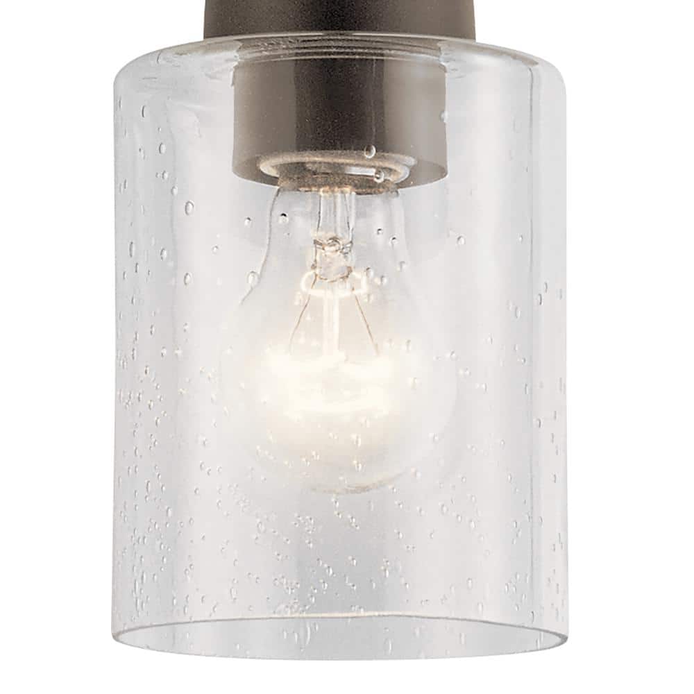 Winslow Olde Bronze Mini Pendant with Clear Seeded Glass