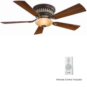 Calais 52 in. Integrated LED Indoor Belcaro Walnut Ceiling Fan with Wall Control