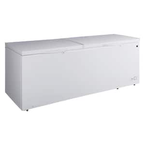 79.13 in. 21 cu.ft. Convertible Freezer, Manual Defrost Chest Freezer With Dual Chambers, Garage Ready in White