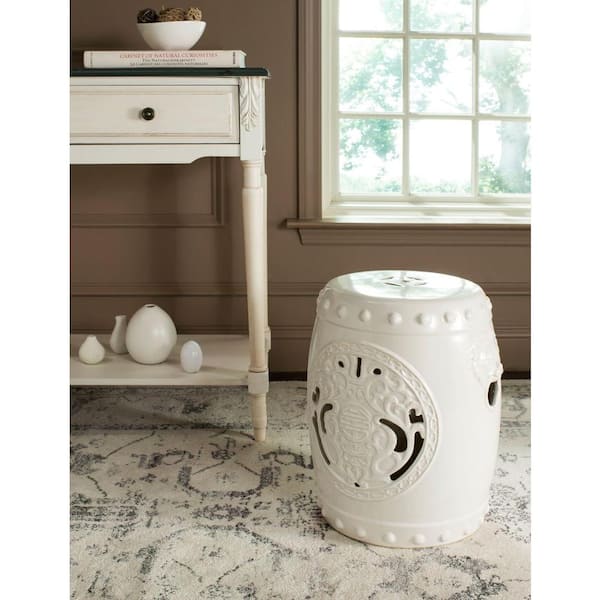 Safavieh Dragon Coin Cream Patio Stool