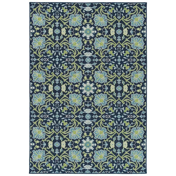 Kaleen Sunice Navy 5 ft. x 7 ft. 6 in. Rectangle Residential Indoor/Outdoor Area Rug