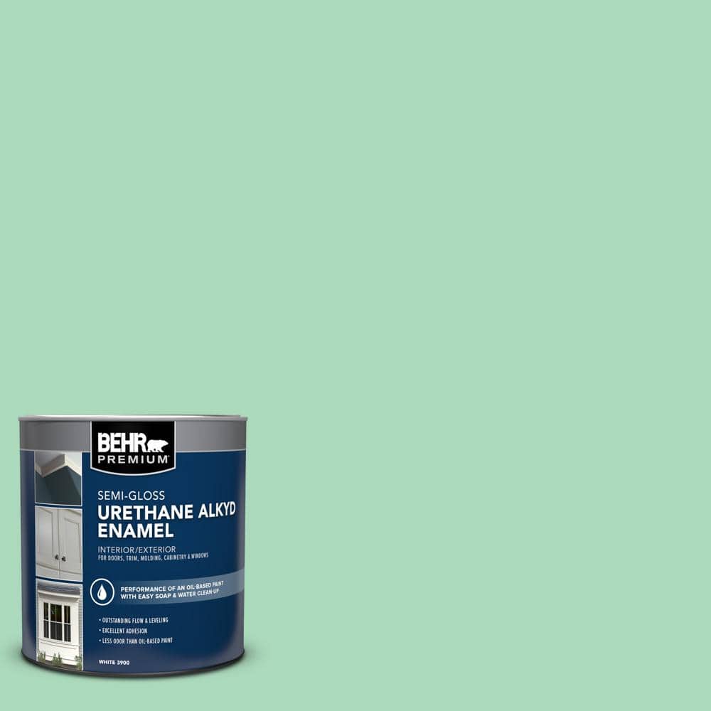 1 qt. #P410-3 Shanghai Jade Semi-Gloss Enamel Urethane Alkyd Interior/Exterior Paint price history on PriceWatchPro