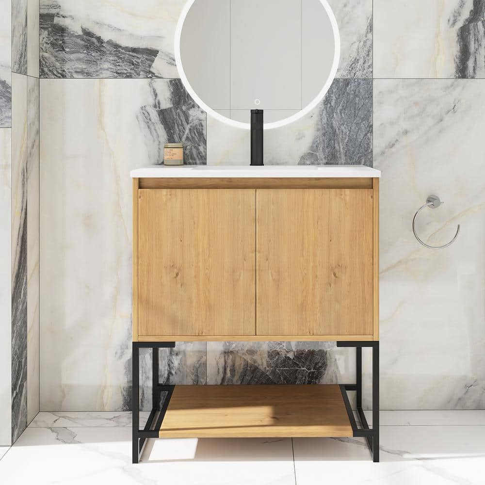 Allen 30 in. W x 19 in. D x 34 in. H Single Sink Freestanding Bathroom Vani