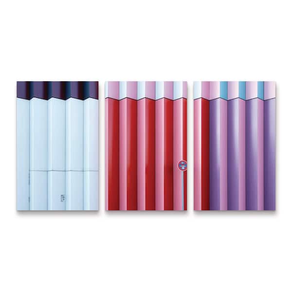 Trademark Fine Art Iso66 Colorful 3-Piece Panel Set Unframed Photography Wall Art 19 in. x 36 in.