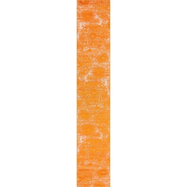 Unique Loom Sofia Grand Orange 3' 3 x 19' 8 Runner Rug