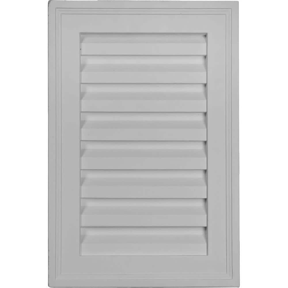 12 in in. x 18 in. Rectangular Primed Polyurethane Paintable Gable Louver Vent Non-Functional price history on PriceWatchPro
