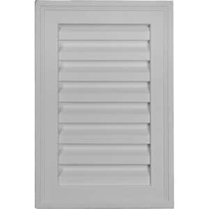 12 in in. x 18 in. Rectangular Primed Polyurethane Paintable Gable Louver Vent Non-Functional