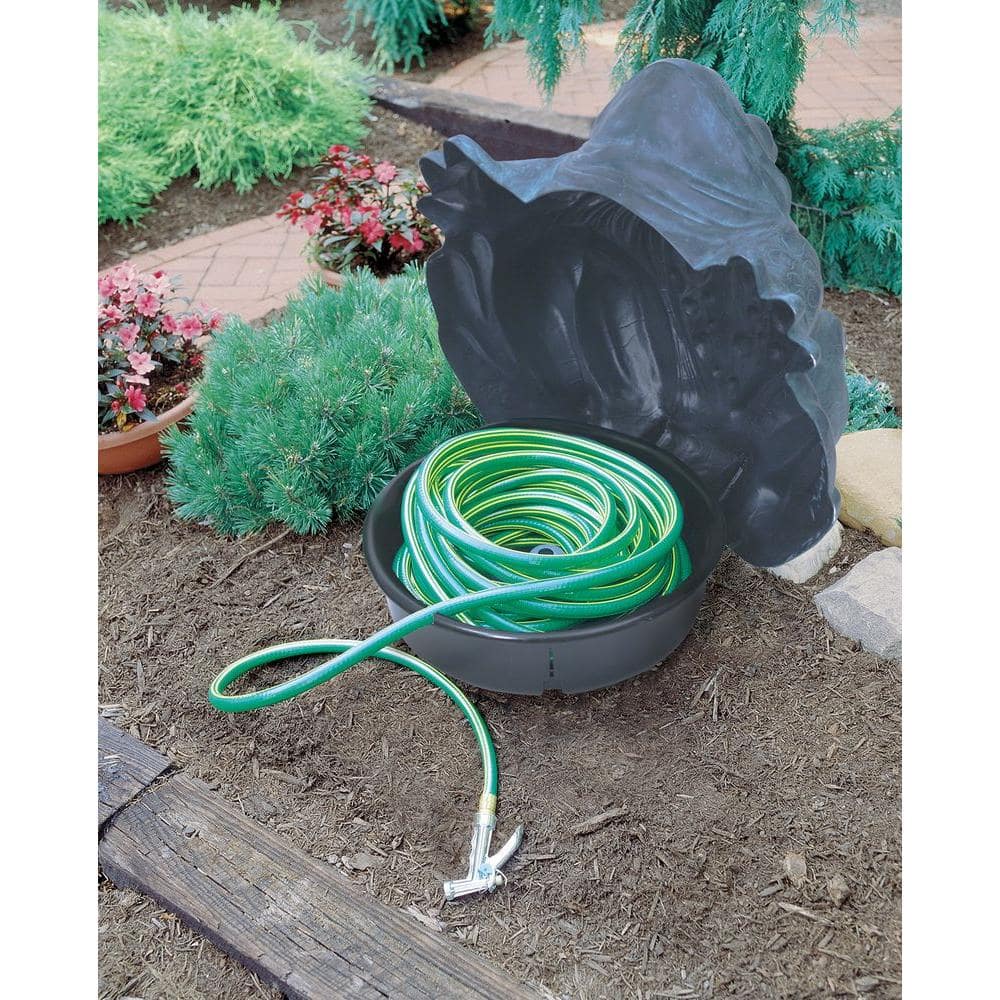 Patina Green Resin Frog Garden Hose Holder