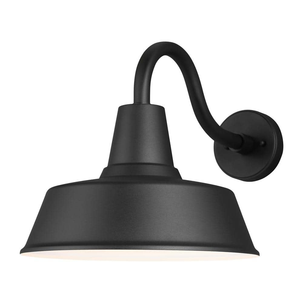 Generation Lighting Barn Light 1-Light Matte Black Modern Farmhouse ...