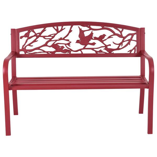 Pink metal online bench