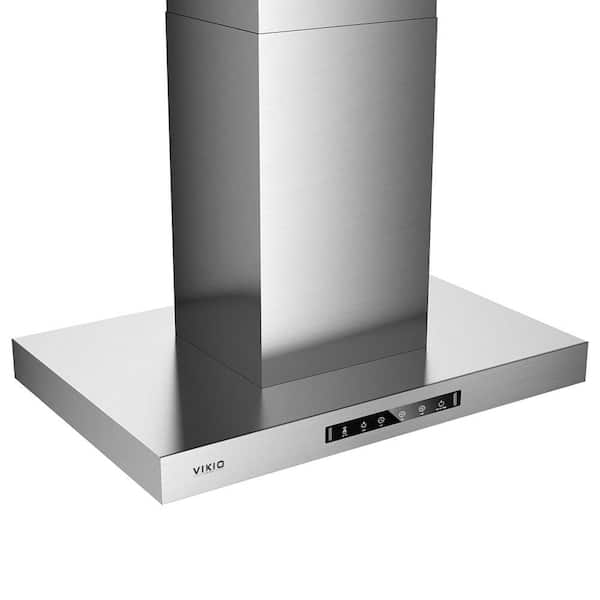 VIKIO 36 in. 900 CFM Ducted Island Mount with LED light Range Hood in Stainless Steel