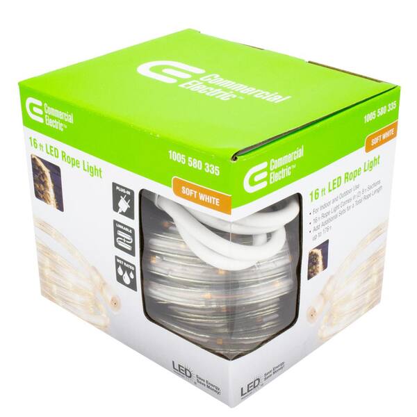 commercial electric 16 ft led rope light