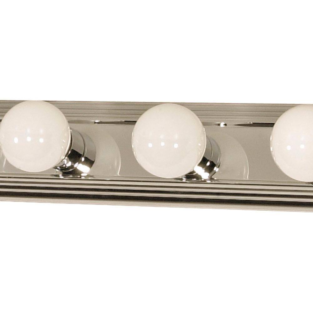Chrome 36" 6-Light Direct Wired Vanity Fixture
