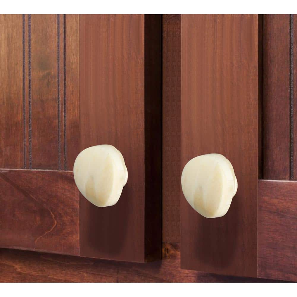 Eclipse Cream Round Novelty Drawer Cabinet Knob with Mounting Hardware