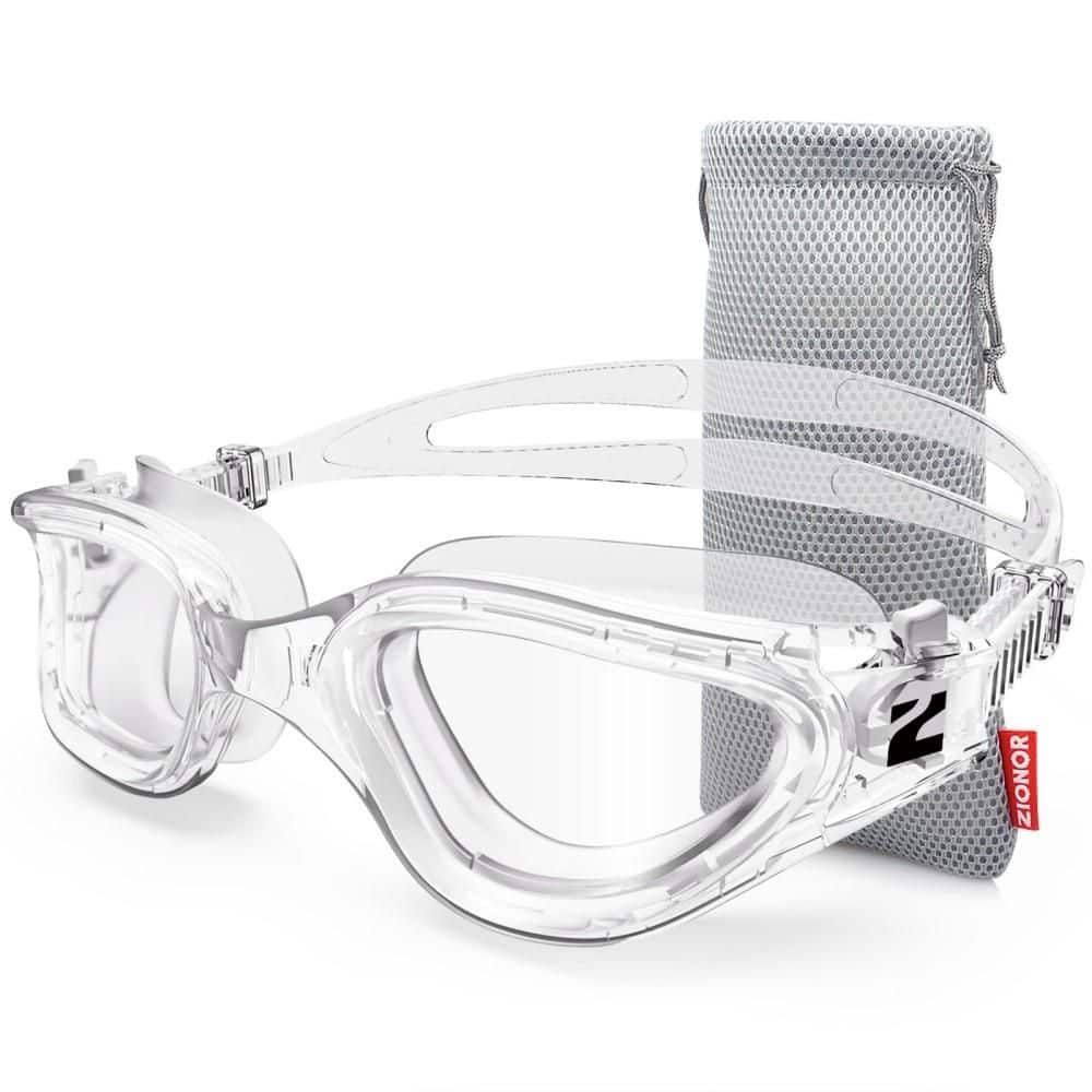 Adult Swim Goggles, Anti-Fog UV400 Swim Gear, Full Rim PC Frame Swim Goggles, Clear, Leakproof Panoramic HD Lenses price history on PriceWatchPro