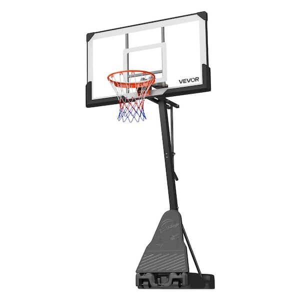 Portable Basketball Stand, 7.55 to 10 ft. Height Adjustment Basketball Hoop & Goal, Basketballs Hoop Outdoor