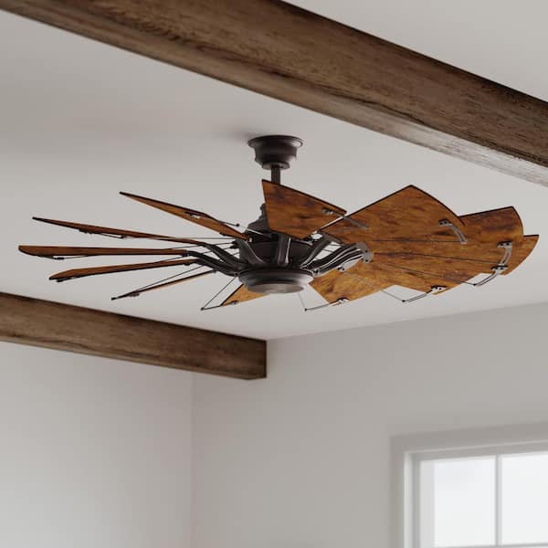 Springer 60 in. Indoor Architectural Bronze Coastal Windmill Ceiling Fan with Remote Included for Great Room