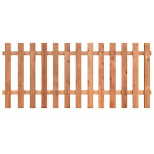 3-1/2 ft. x 8 ft. Western Red Cedar Spaced Picket Flat Top Fence Panel Kit