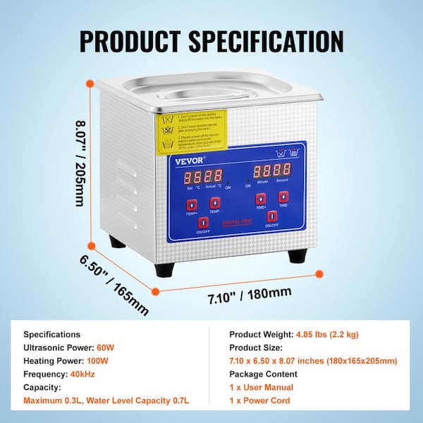 Clear Sonic Ultra Sonic 定価36万円 Derma VEVOR Ultrasonic Machine 15L with Digital Timer and Heater