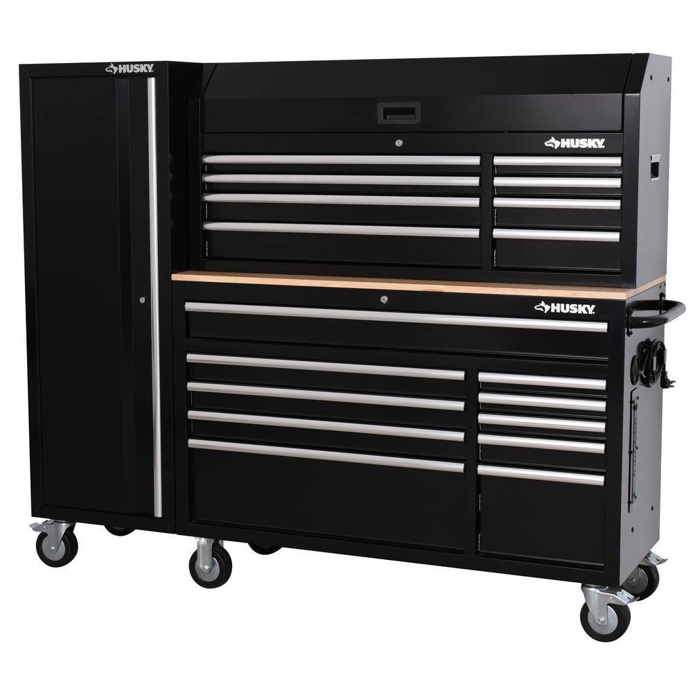 Husky Modular Tool Storage 72 in. W Standard Duty Black Mobile ...