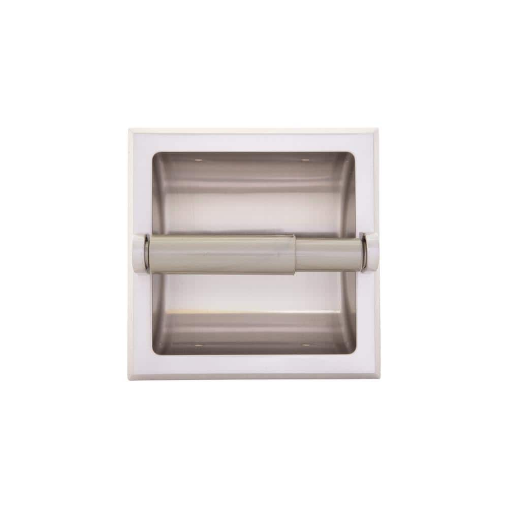 Design House Millbridge Recessed Toilet Paper Holder in Satin Nickel