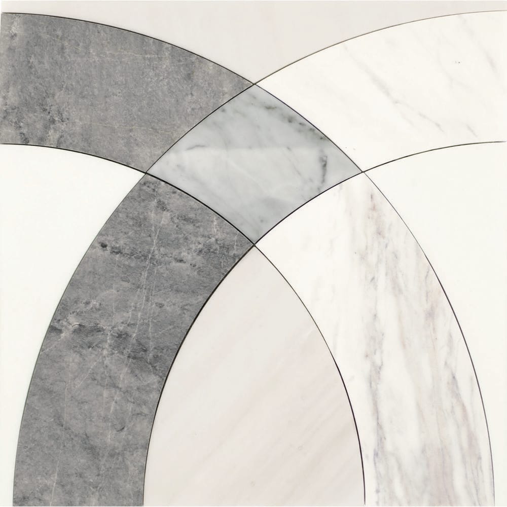 Eclessia Marble Pacifica Blend 12 in. x 12 in. Polished Marble Arched Mosaic Floor and Wall Tile (4.85 sq. ft. /Case) price history on PriceWatchPro