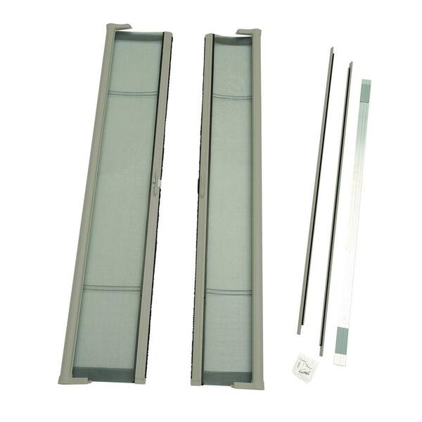 ODL 72 in. x 80 in. Brisa Sandstone Standard Height Double Door Kit Retractable Screen Door