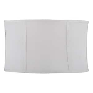 9 in. Fabric Shade in White