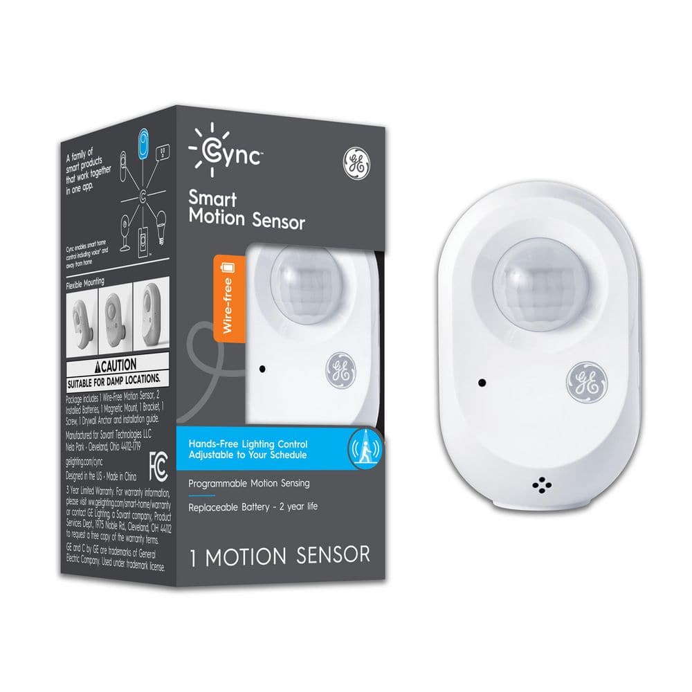Cync Wire-Free Specialty Programmable Motion Sensor White 93105005 - The  Home Depot